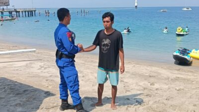 Polairud Gencarkan Imbauan Kebersihan dan Keselamatan di Pantai Senggigi