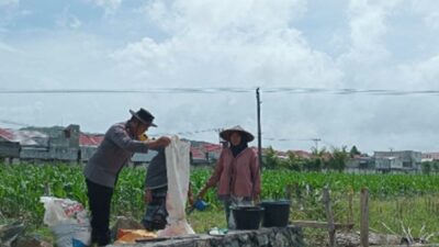 Dukung Program Pusat, Bhabinkamtibmas Labuapi Edukasi Warga Soal Ketahanan Pangan