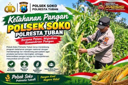 Polsek Soko Polresta Tuban Turun Langsung Cek Tanaman Jagung Warga