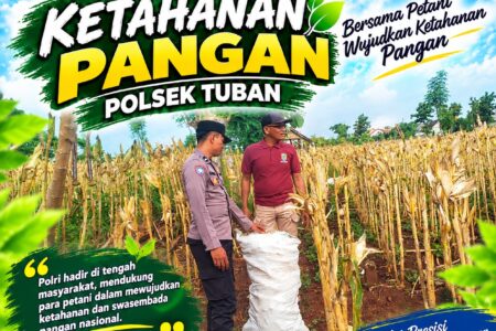 Polsek Tuban Dukung Ketahanan Pangan, Perkuat Sinergi Bersama Petani