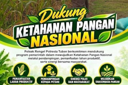 Polri Dukung Astacita, Polsek Rengel Polresta Tuban Turun Cek Tanaman Jagung Warga di Desa Pekuwon
