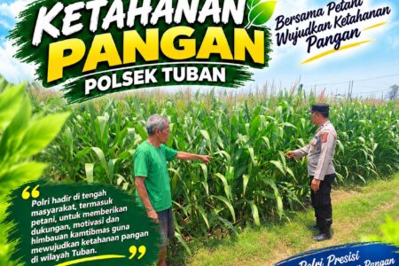 Polsek Tuban Dukung Petani, Wujudkan Ketahanan Pangan Nasional