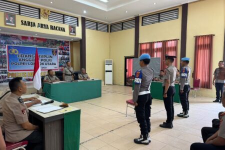 POLRES LOMBOK UTARA GELAR SIDANG DISIPLIN ANGGOTA, TEGASKAN KOMITMEN PENEGAKAN DISIPLIN INTERNAL POLRI