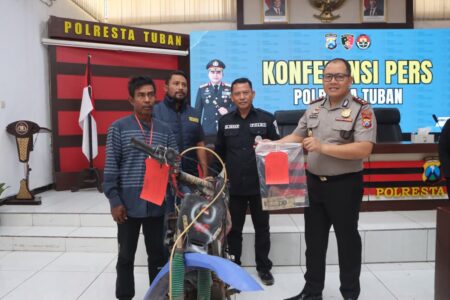 Polresta Tuban Kembalikan Motor Hasil Curanmor Langsung ke Pemiliknya